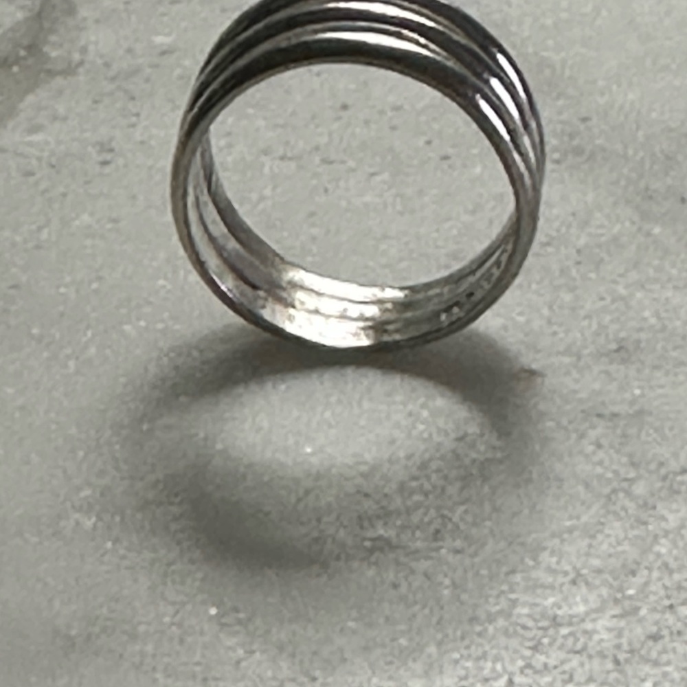 925 sterling silver 3 ring band sz 7 - Picture 8 of 9